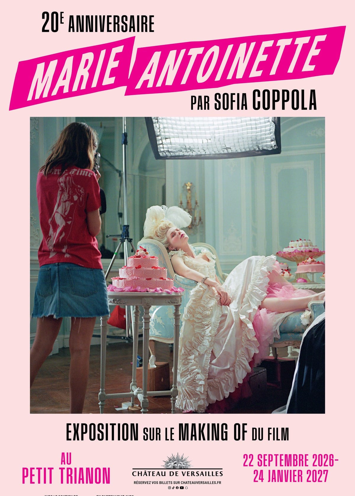 Affiche officielle de l'exposition Marie-Antoinette de Sofia Coppola au Petit Trianon