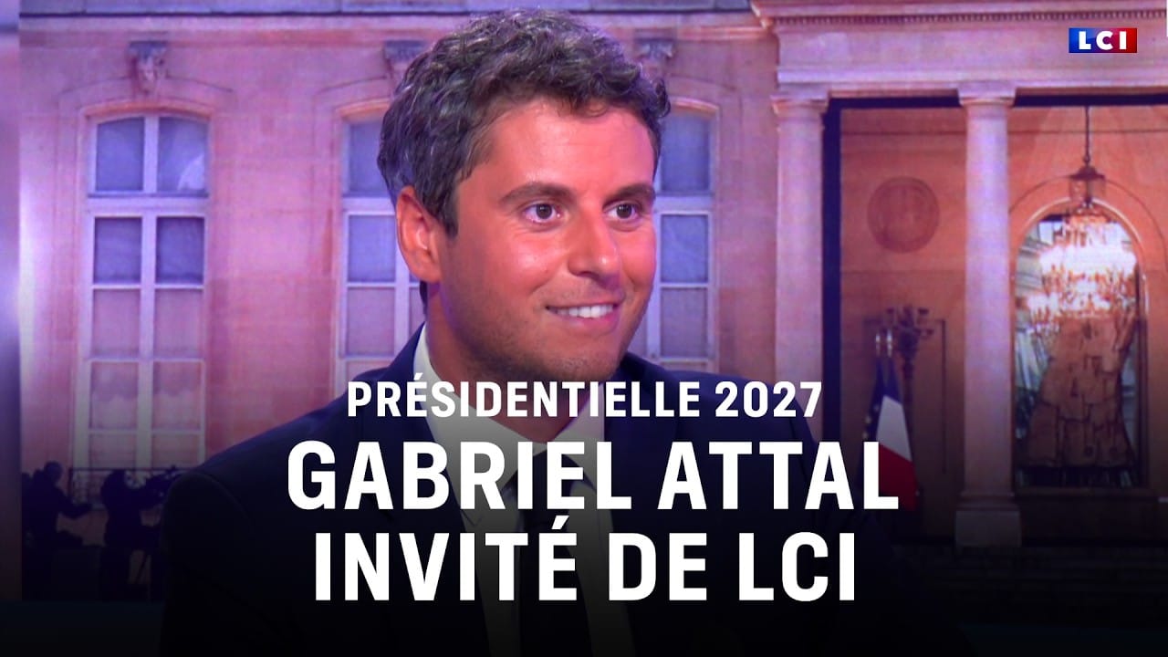 Visuel original de l’entretien intégral mis en ligne par LCI le 25 août 2026. La séquence sur la drogue intervient après la discussion sur les ingérences.