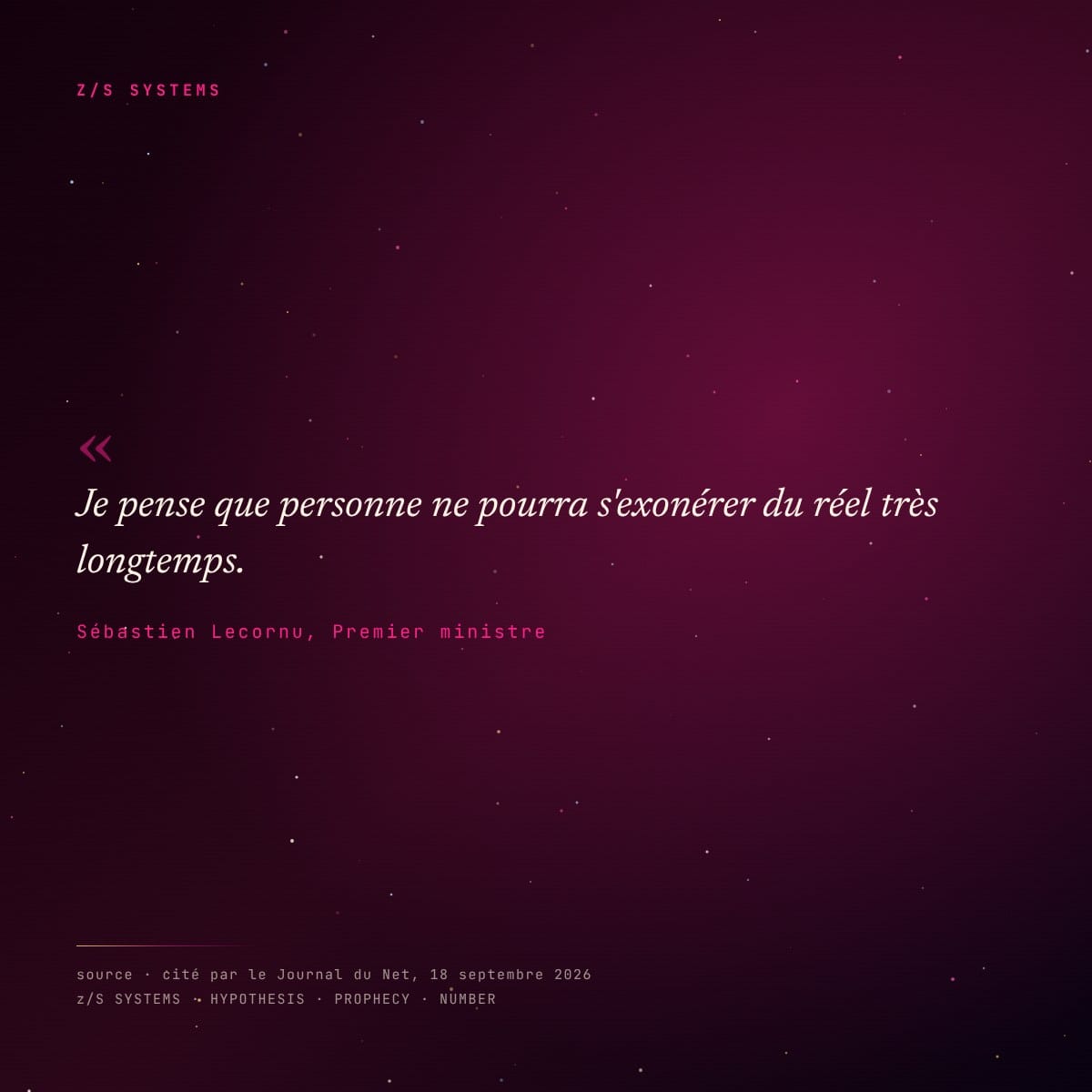 Citation de Sébastien Lecornu sur le budget 2027