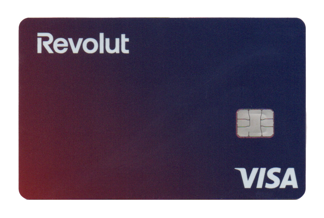 Illustration d’une carte Revolut Standard, sans numéro de carte ni nom de client.