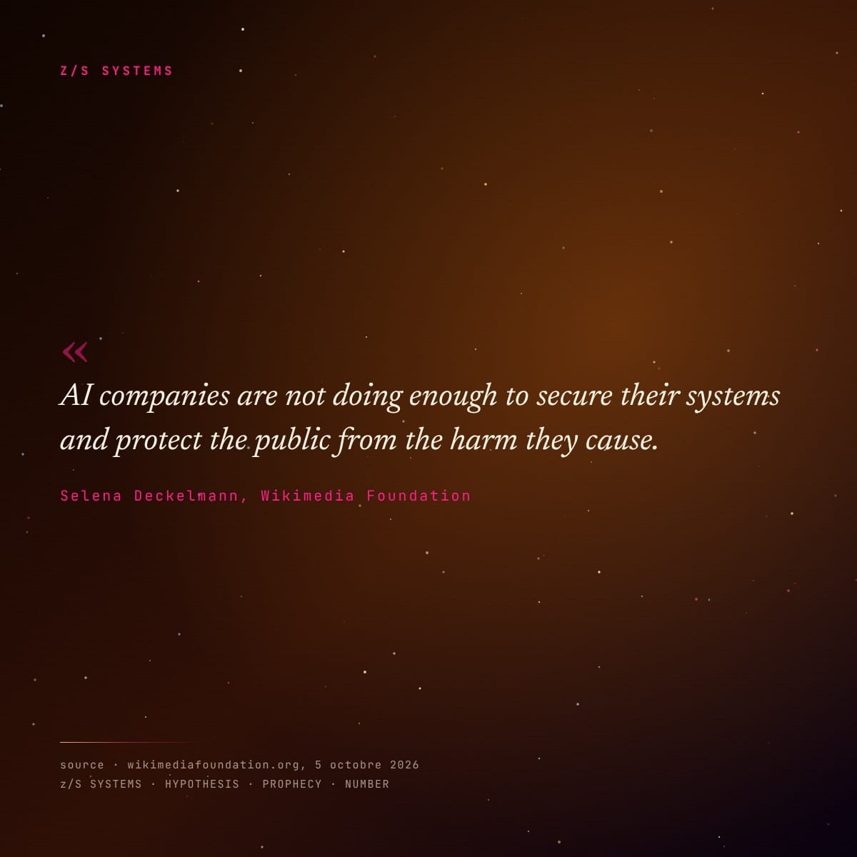 Panneau citation de Selena Deckelmann, Wikimedia Foundation, 5 octobre 2026