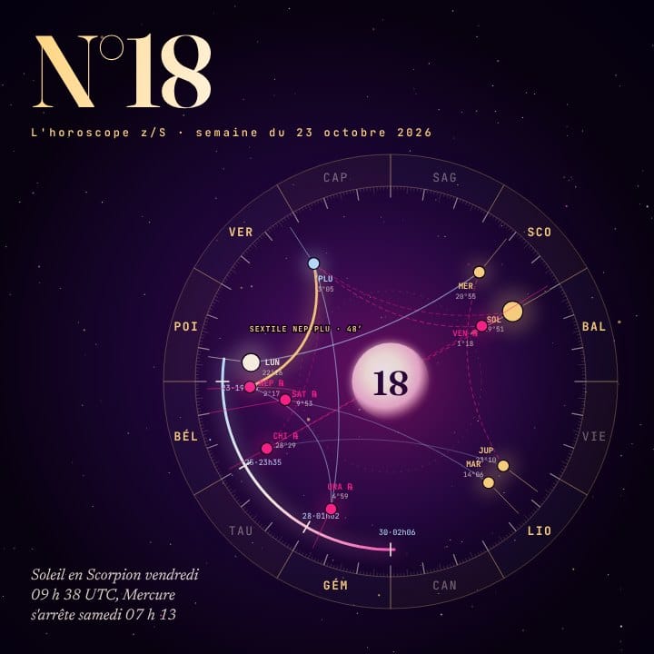 Horoscope z/S numéro 18, ciel de la semaine du 2026-10-23