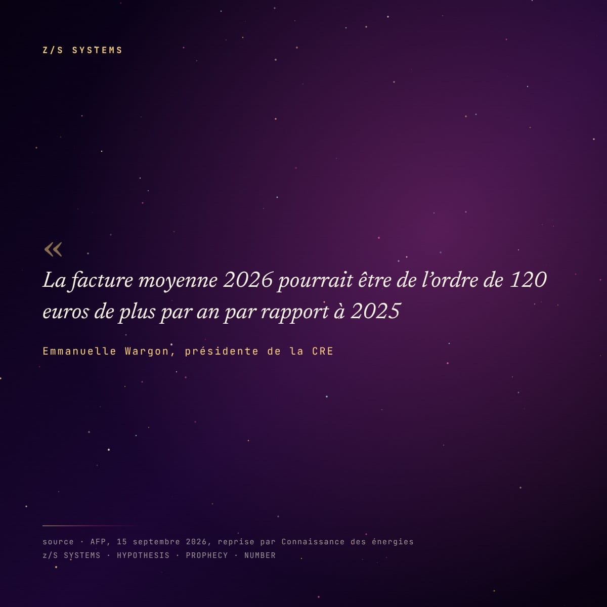 Panneau citation : Emmanuelle Wargon, présidente de la CRE, sur la facture de gaz 2026