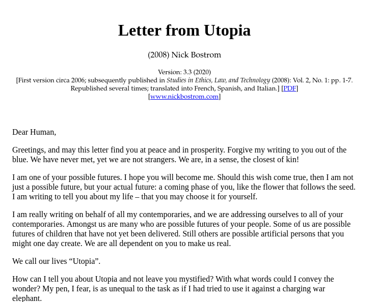 L'utopie selon Nick Bostrom : Matrix, mais dans l'espace