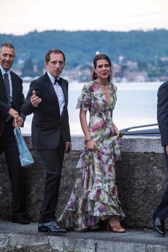 Charlotte Casiraghi et Gad Elmaleh - Soirée de mariage de Pierre Casiraghi et Beatrice Borromeo au château Rocca Angera sur les Iles Borromées, sur le Lac Majeur. 