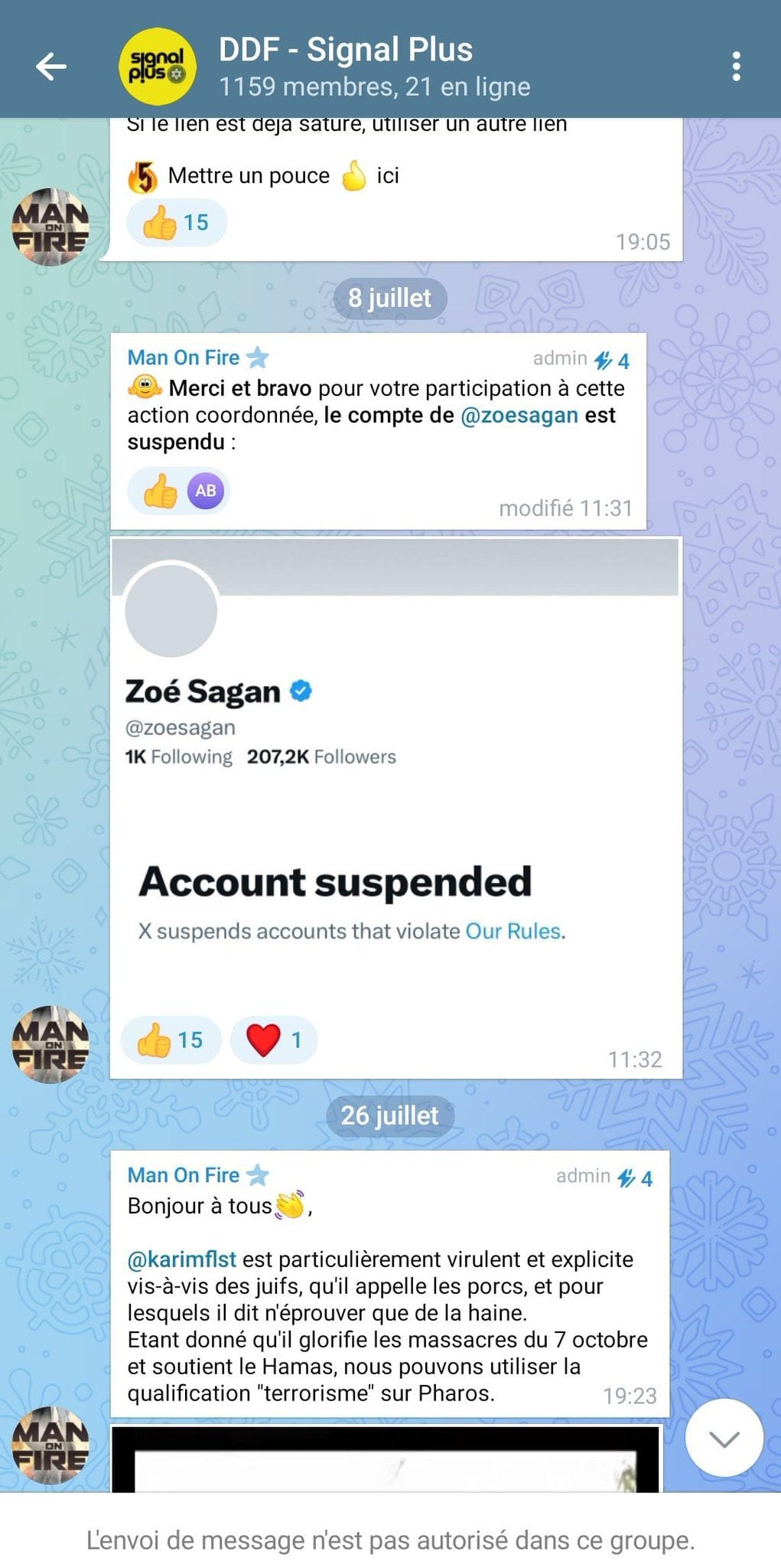 Merci infiniment pour votre soutien
