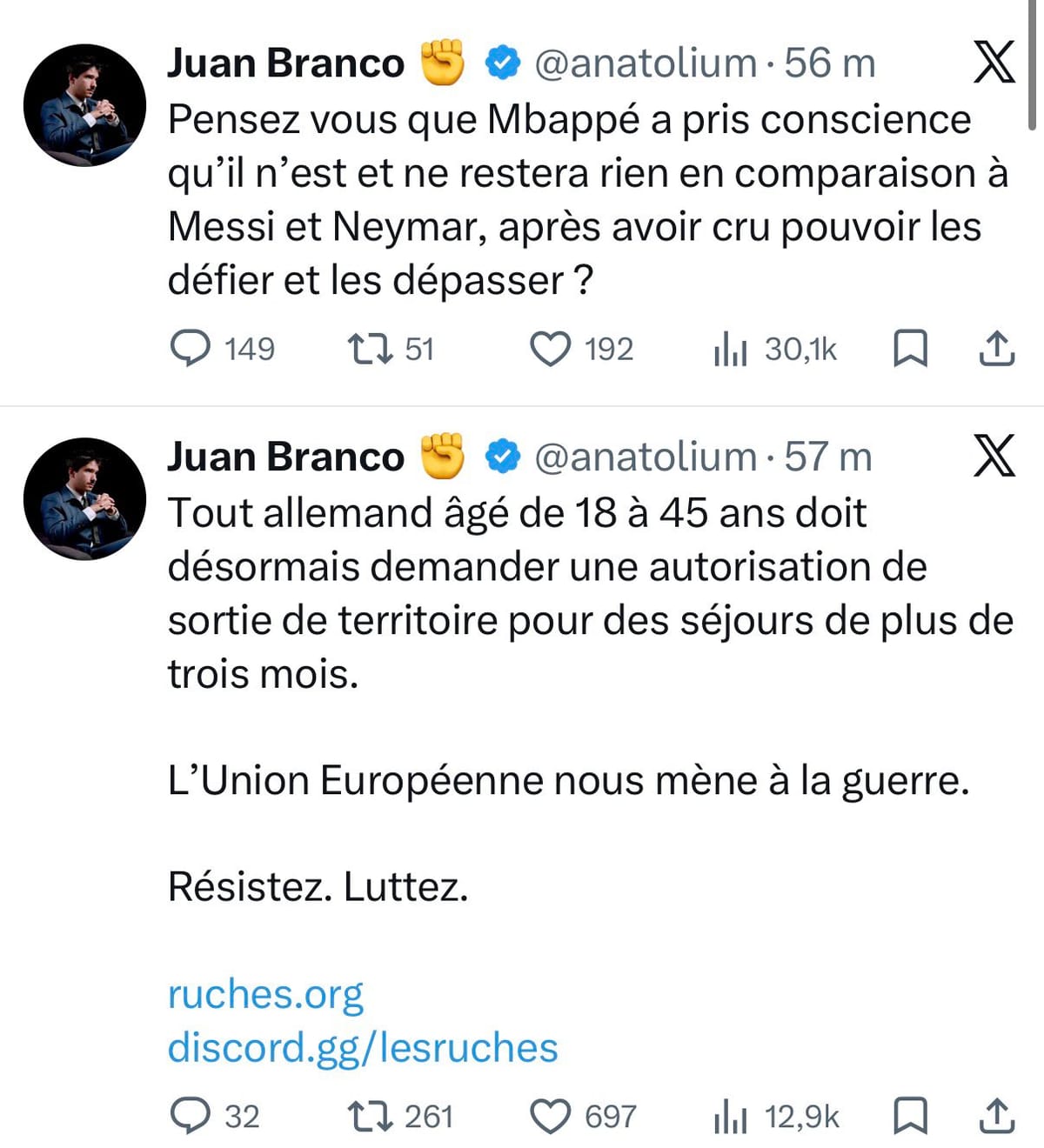 J’ai intentionnellement publié ces deux écrits en même temps