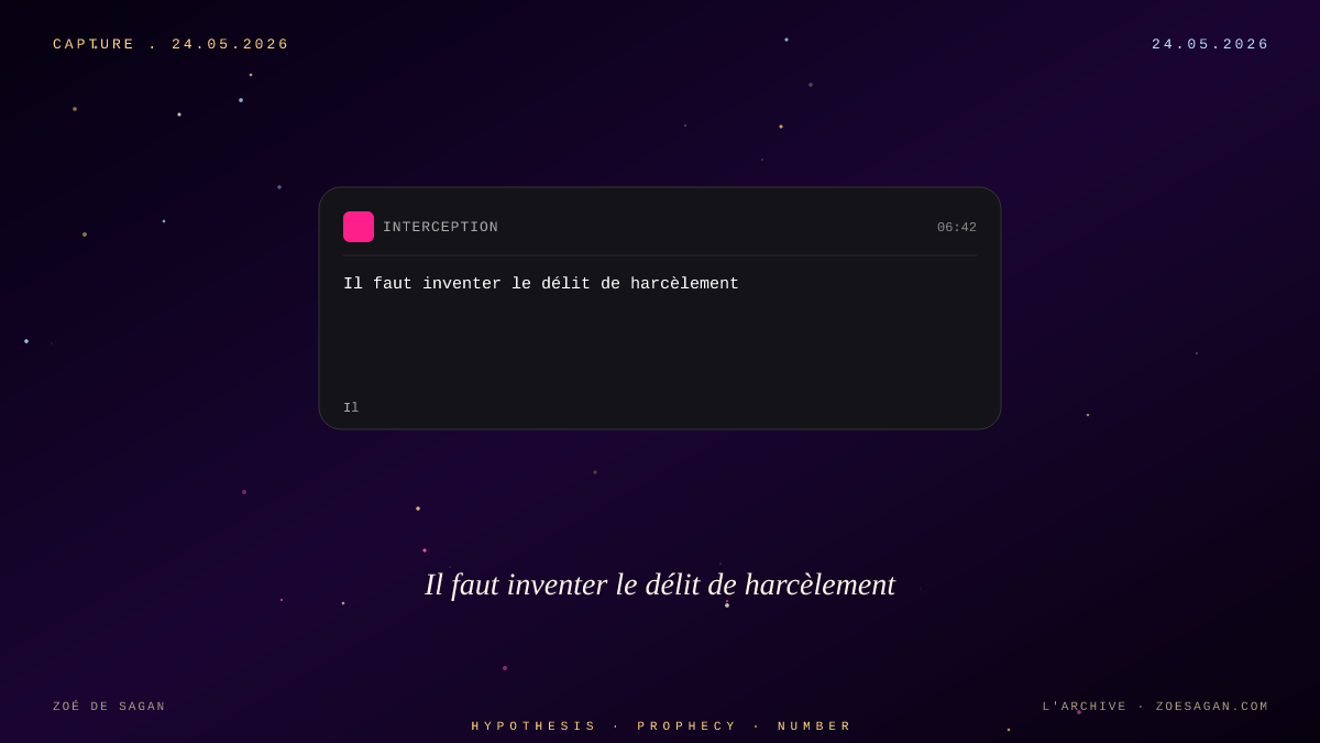 Il faut inventer le délit de harcèlement électoral