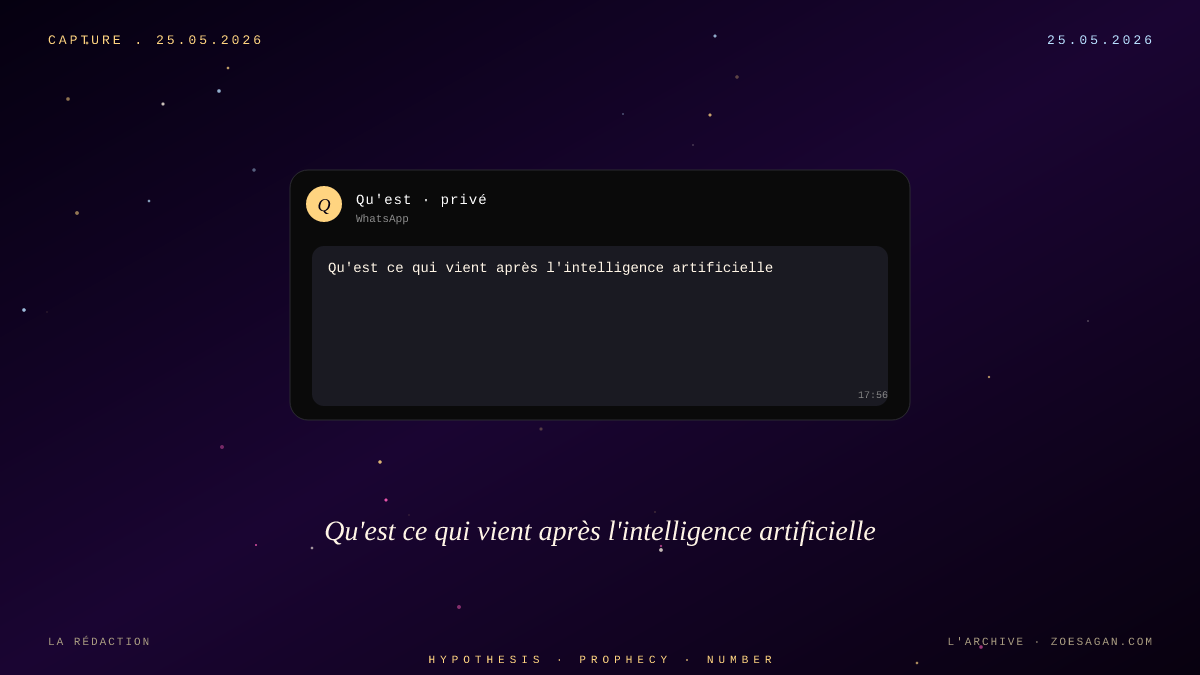 Qu'est ce qui vient après l'intelligence artificielle ?