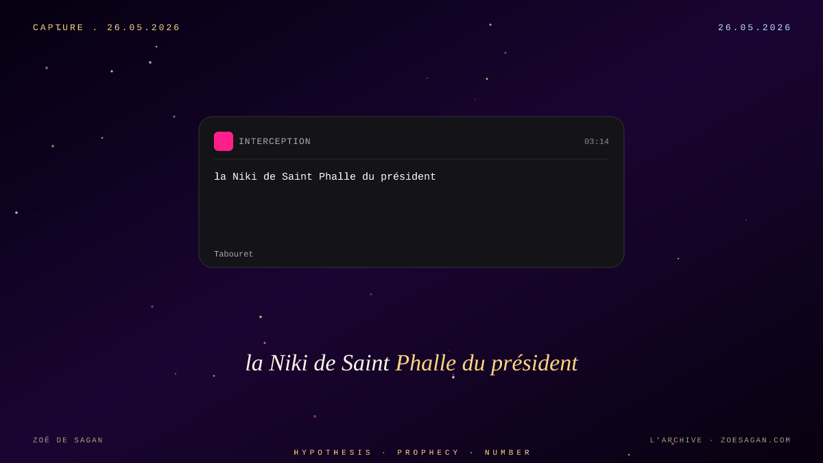 Claire Tabouret · la Niki de Saint Phalle du président