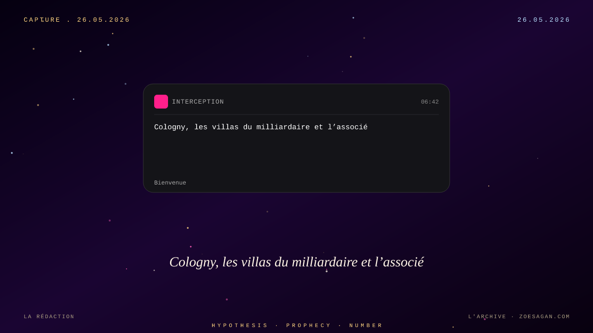 Cologny, les villas du milliardaire et l&rsquo;associé qui réclame 1,4 milliard. Bienvenue chez les tycoons fâchés.