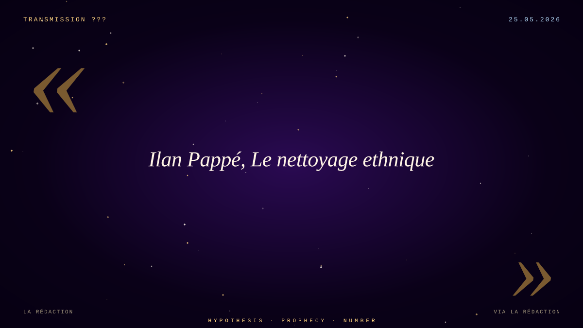 Ilan Pappé, Le nettoyage ethnique de la Palestine. Censuré, republié, indispensable.