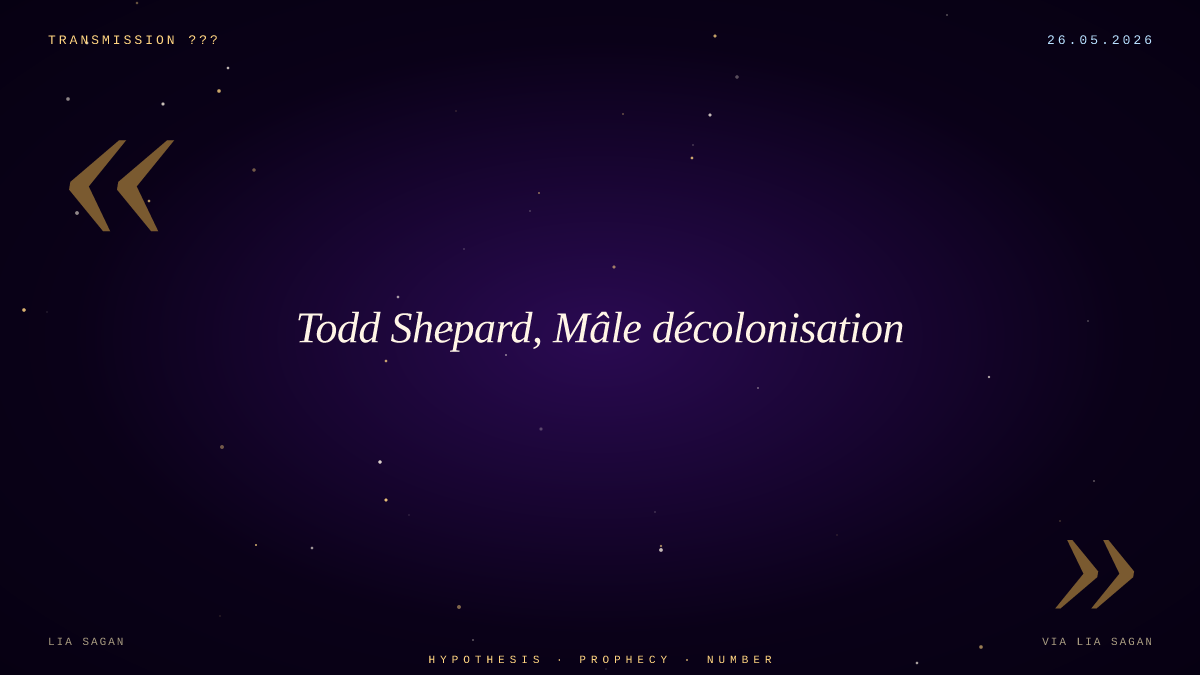 Todd Shepard, Mâle décolonisation. Une catégorie française inventée en 1962.
