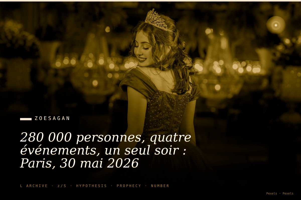 280 000 personnes, quatre événements, un seul soir : Paris, 30 mai 2026