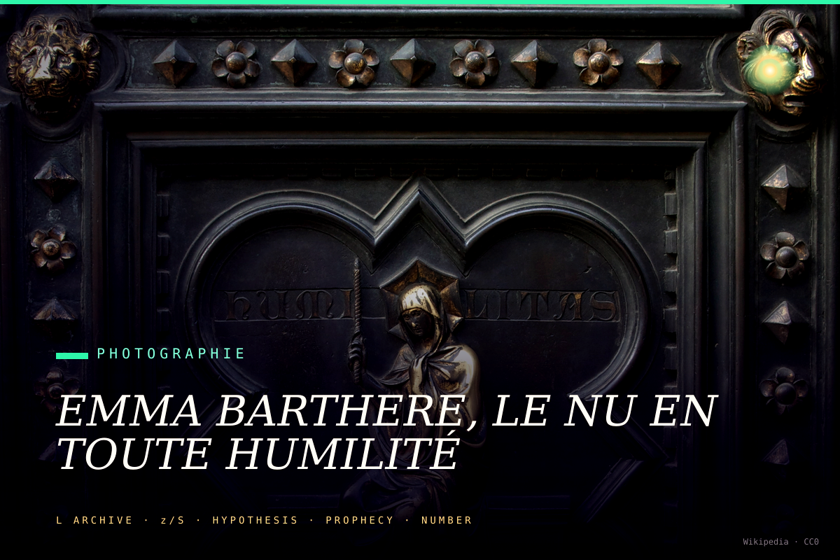 EMMA BARTHERE, LE NU EN TOUTE HUMILITÉ