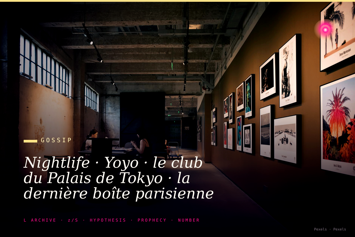 Nightlife · Yoyo · le club du Palais de Tokyo · la dernière boîte parisienne libre · electronique, art, queer