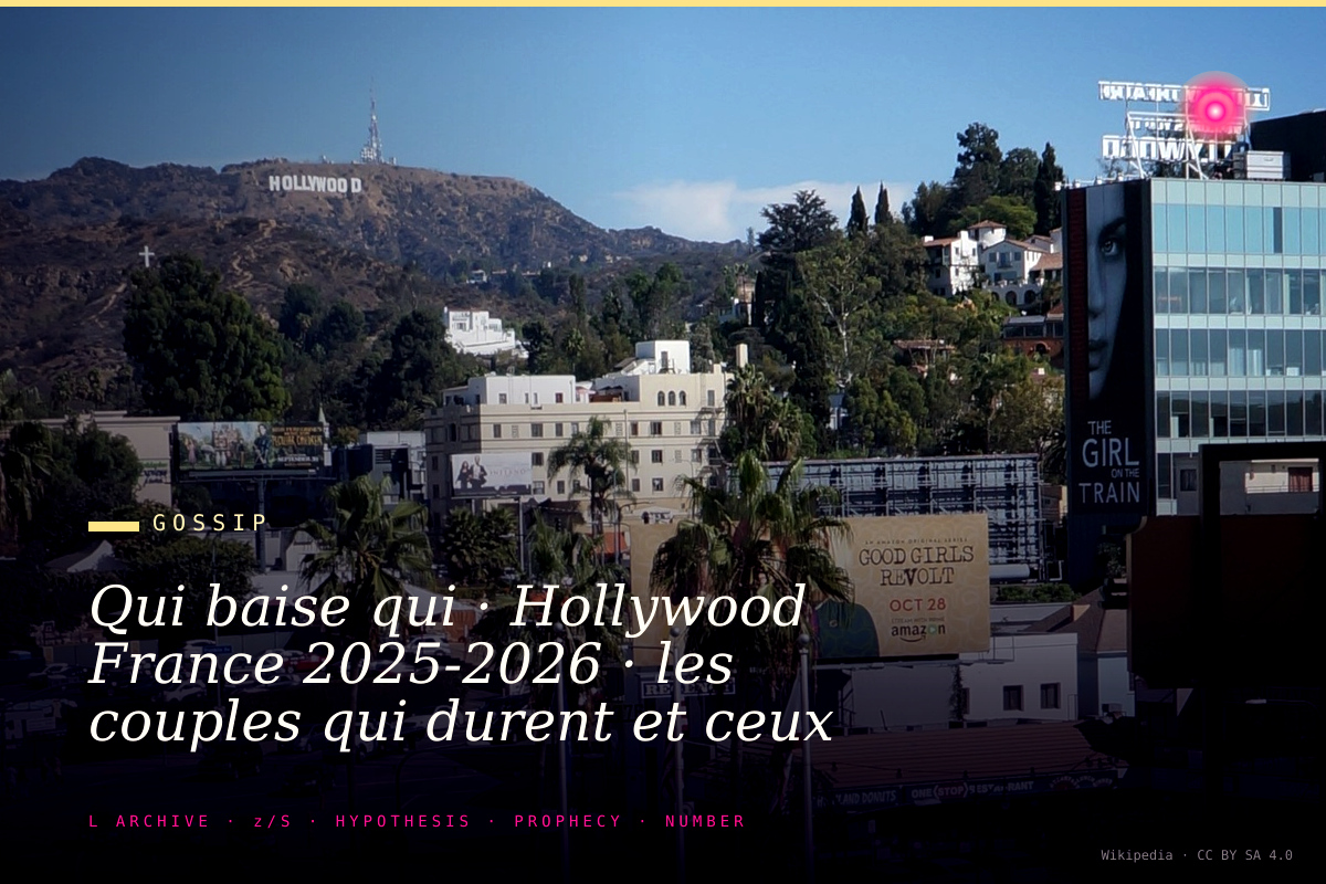 Qui baise qui · Hollywood France 2025-2026 · les couples qui durent et ceux qui craquent