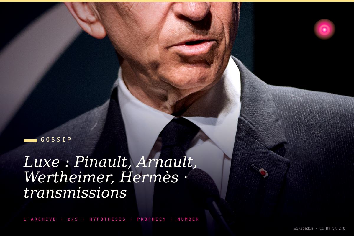 Luxe : Pinault, Arnault, Wertheimer, Hermès · transmissions patrimoniales