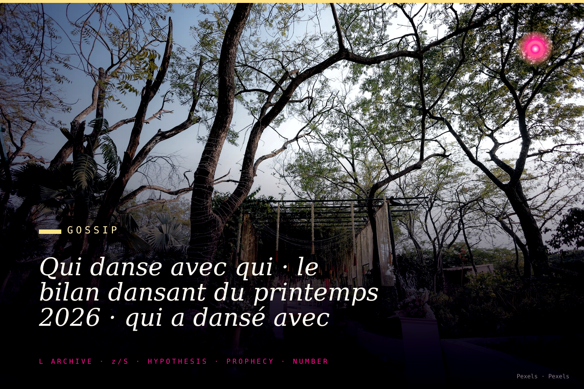 Qui danse avec qui · le bilan dansant du printemps 2026 · qui a dansé avec qui ces trois derniers mois