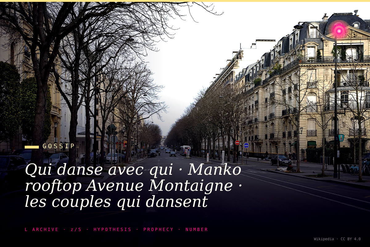 Qui danse avec qui · Manko rooftop Avenue Montaigne · les couples qui dansent sous les étoiles