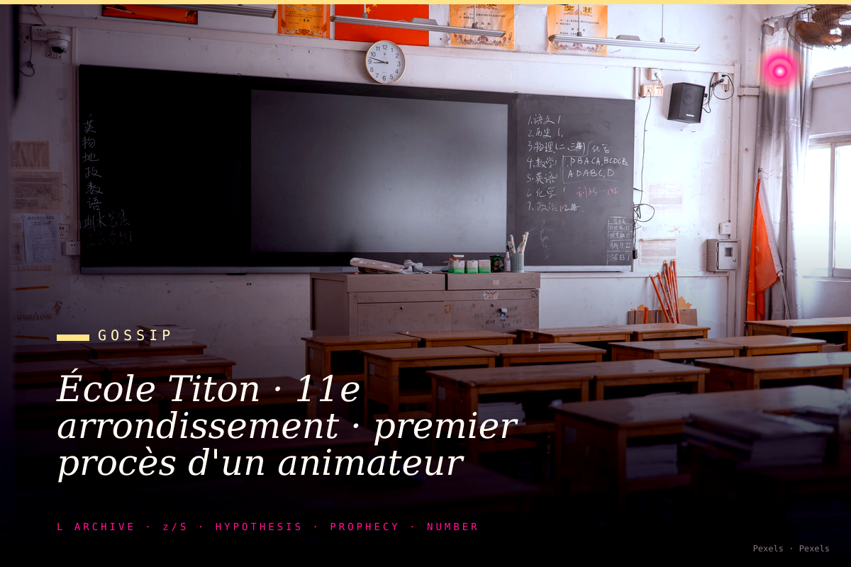 École Titon · 11e arrondissement · premier procès d'un animateur périscolaire de Paris pour attouchements sur élèves de 
