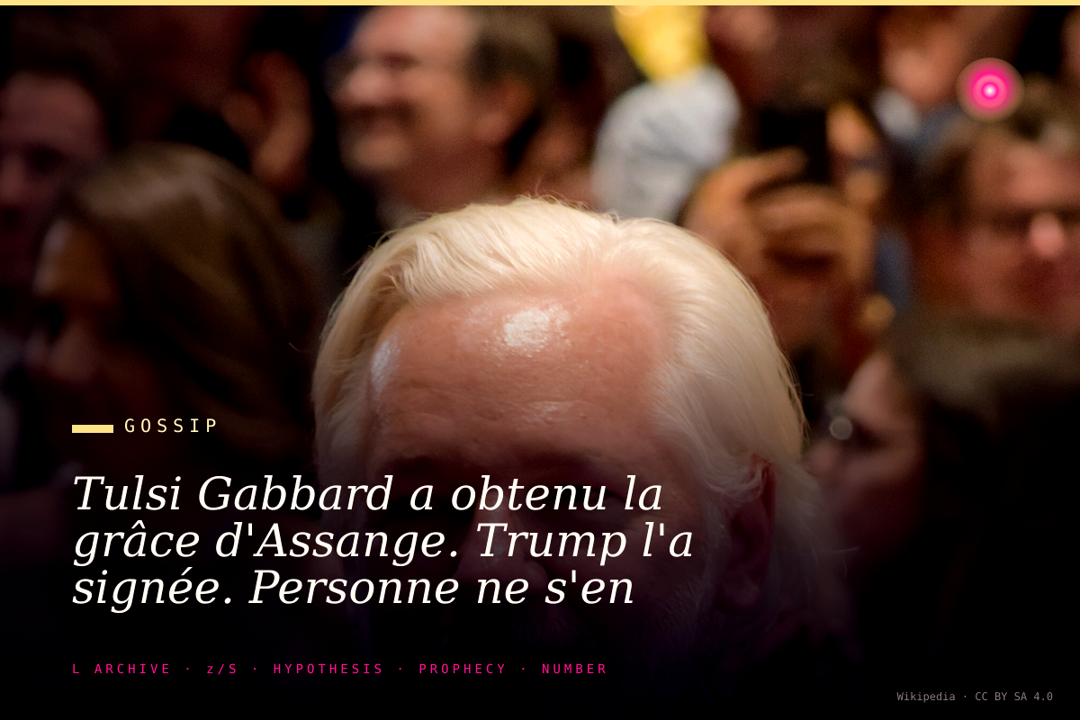 Tulsi Gabbard a obtenu la grâce d'Assange. Trump l'a signée. Personne ne s'en souvient.