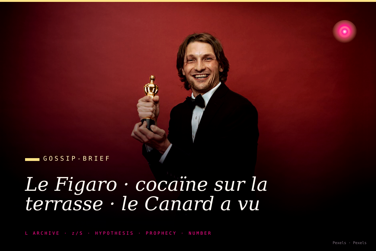 Le Figaro · cocaïne sur la terrasse · le Canard a vu