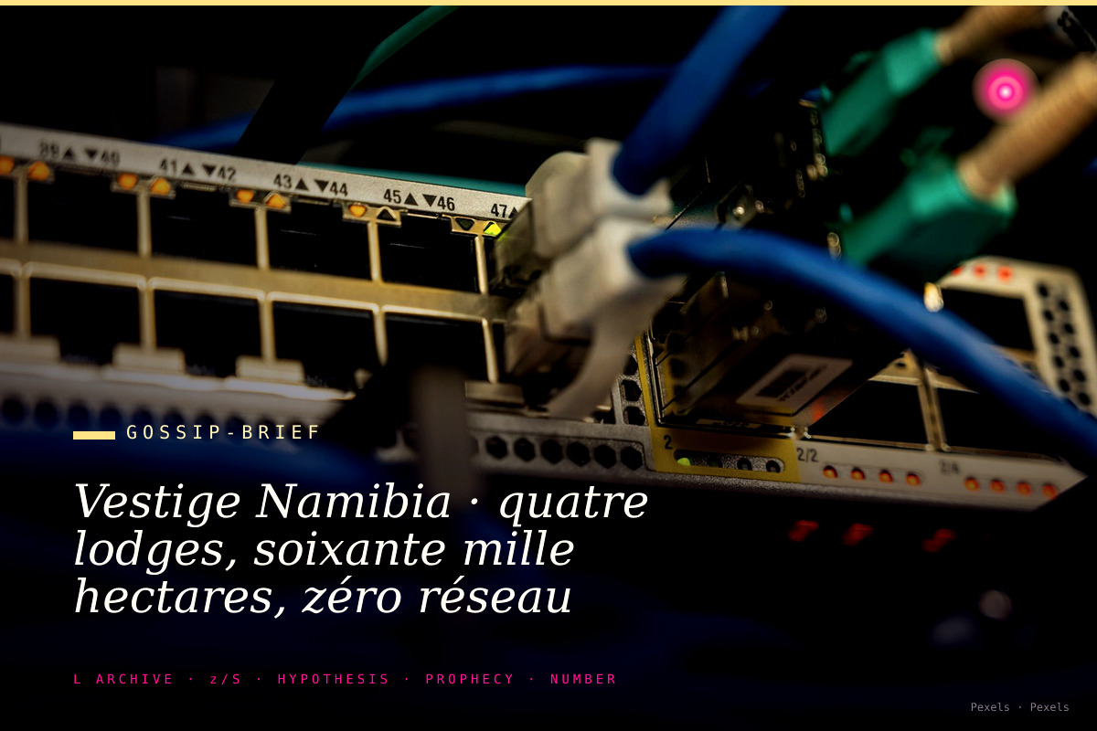 Vestige Namibia · quatre lodges, soixante mille hectares, zéro réseau