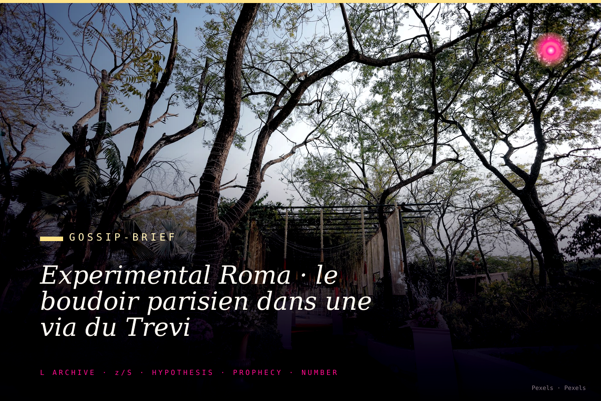Experimental Roma · le boudoir parisien dans une via du Trevi