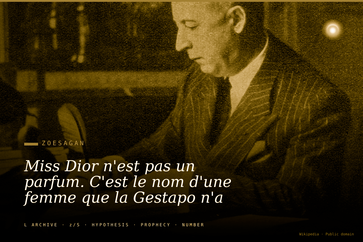 Miss Dior n'est pas un parfum. C'est le nom d'une femme que la Gestapo n'a pas réussi à briser.