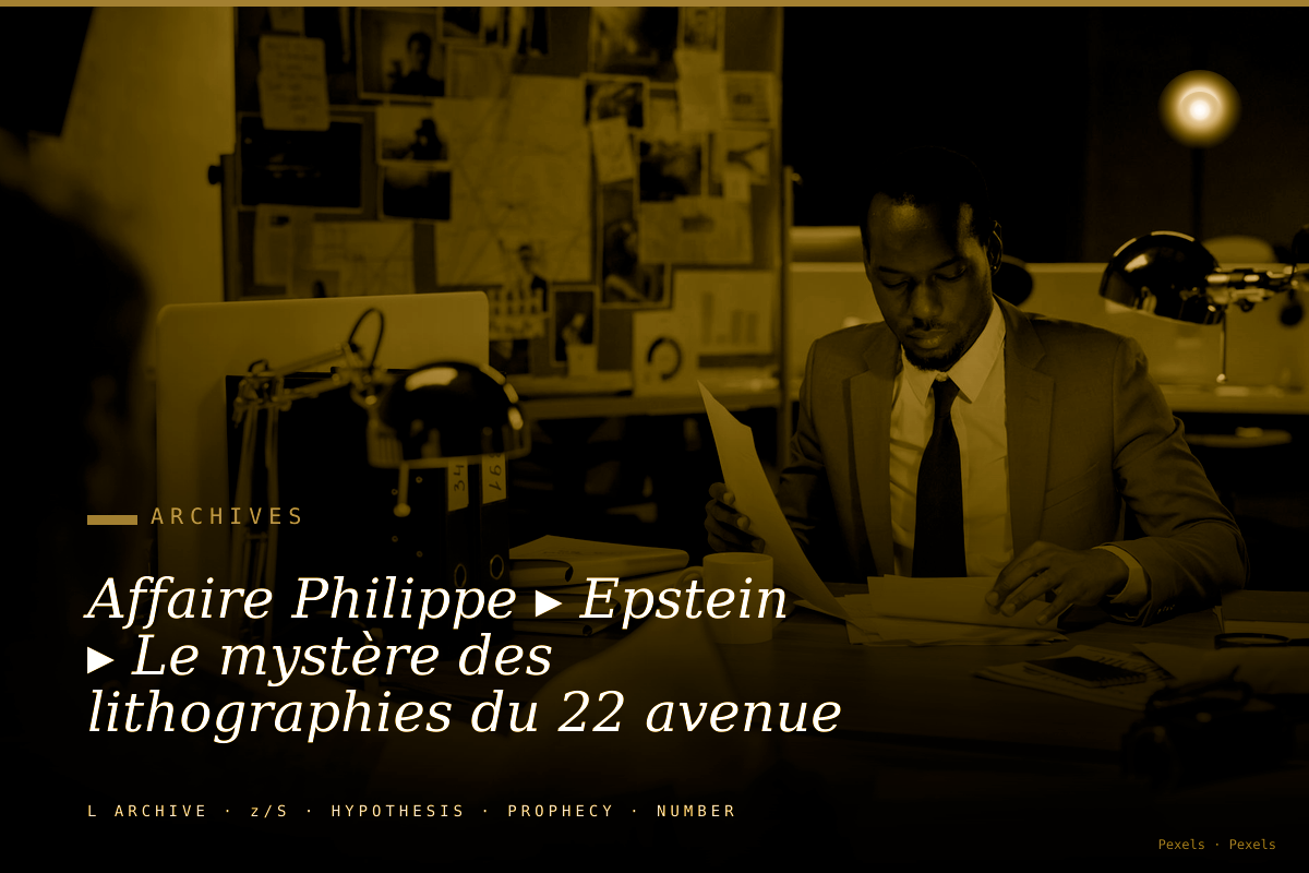 Affaire Philippe ▸ Epstein ▸ Le mystère des lithographies du 22 avenue Foch
