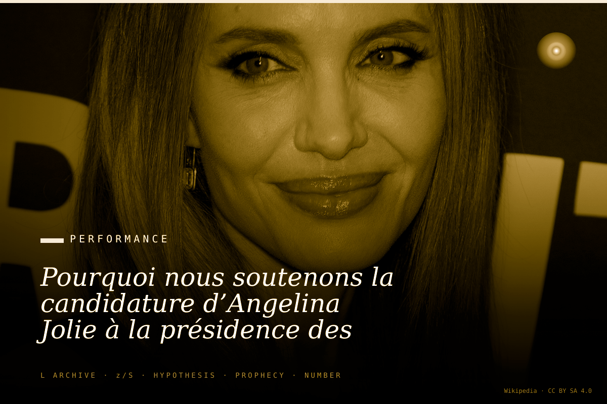 Pourquoi nous soutenons la candidature d’Angelina Jolie à la présidence des États-Unis en 2024?