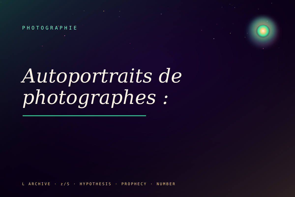 Autoportraits de photographes :
