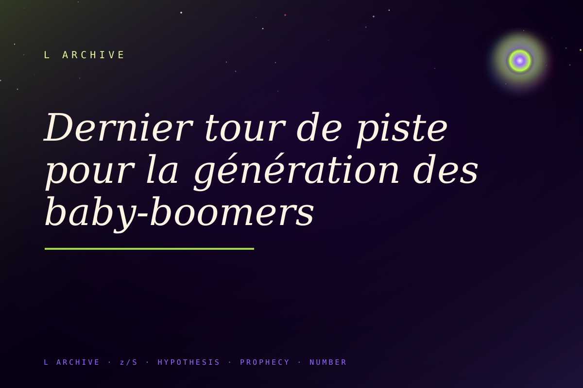 Dernier tour de piste pour la génération des baby-boomers