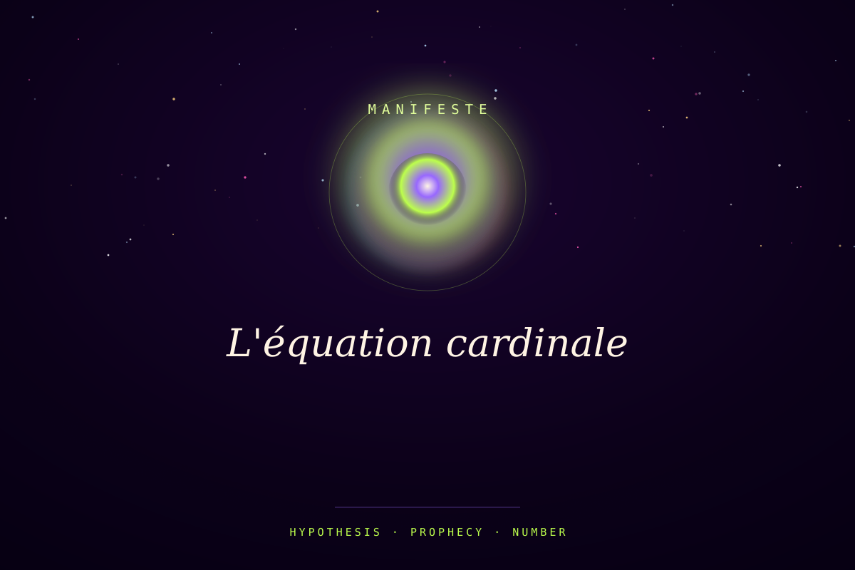 L'équation cardinale