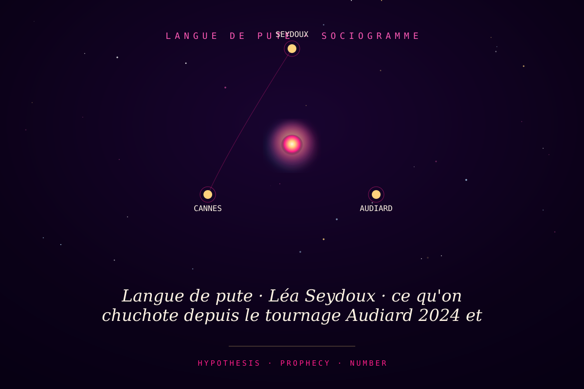 Langue de pute · Léa Seydoux · ce qu'on chuchote depuis le tournage Audiard 2024 et ce qui se prépare pour Cannes 2026