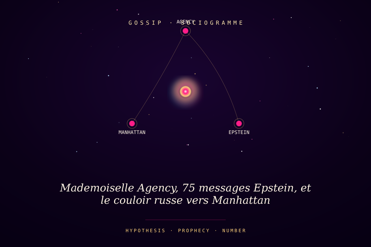 Mademoiselle Agency, 75 messages Epstein, et le couloir russe vers Manhattan