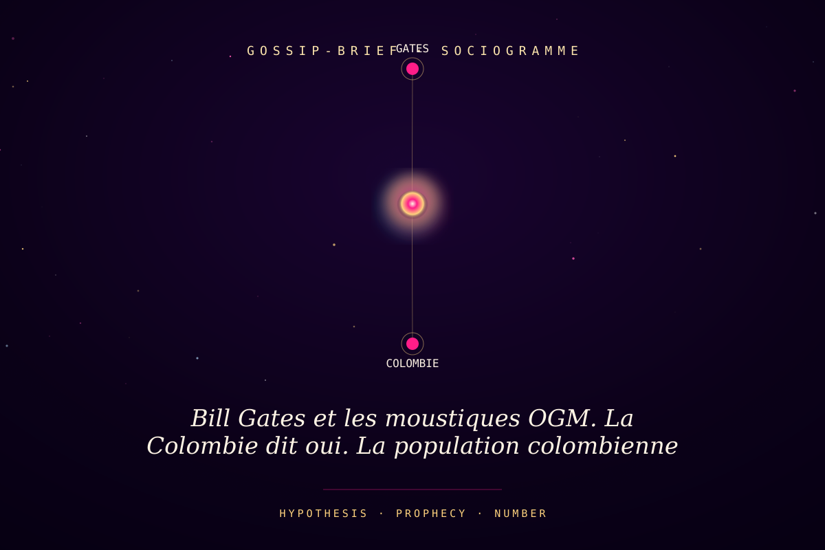 Bill Gates et les moustiques OGM. La Colombie dit oui. La population colombienne n'a pas été consultée.
