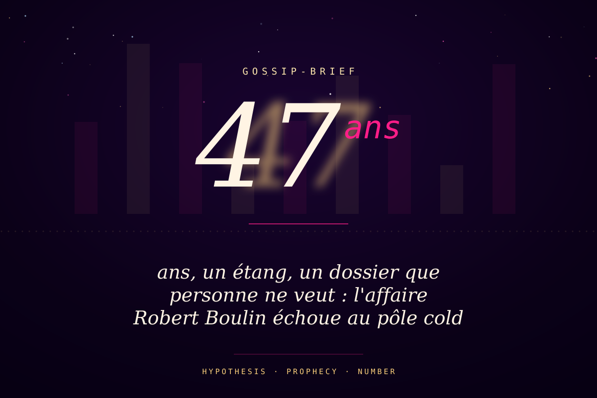 47 ans, un étang, un dossier que personne ne veut : l'affaire Robert Boulin échoue au pôle cold cases de Nanterre