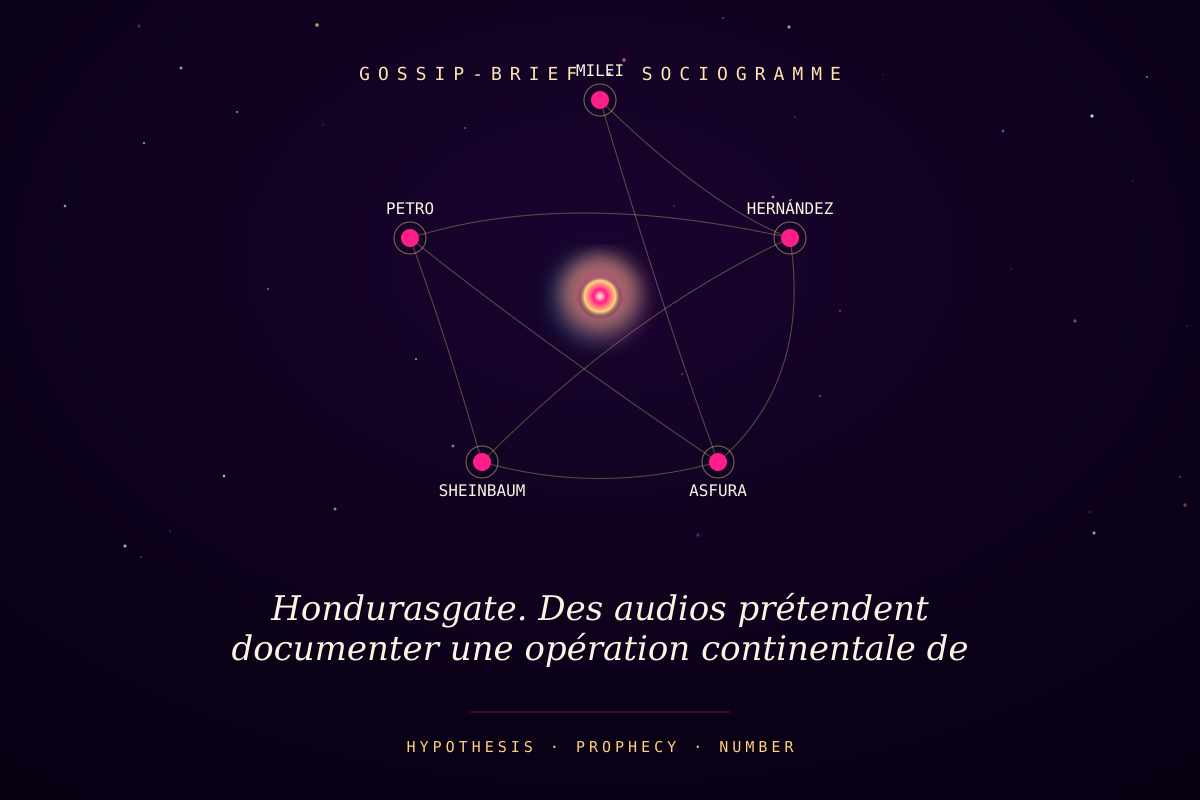 Hondurasgate. Des audios prétendent documenter une opération continentale de désinformation Milei-Hernández-Asfura contr