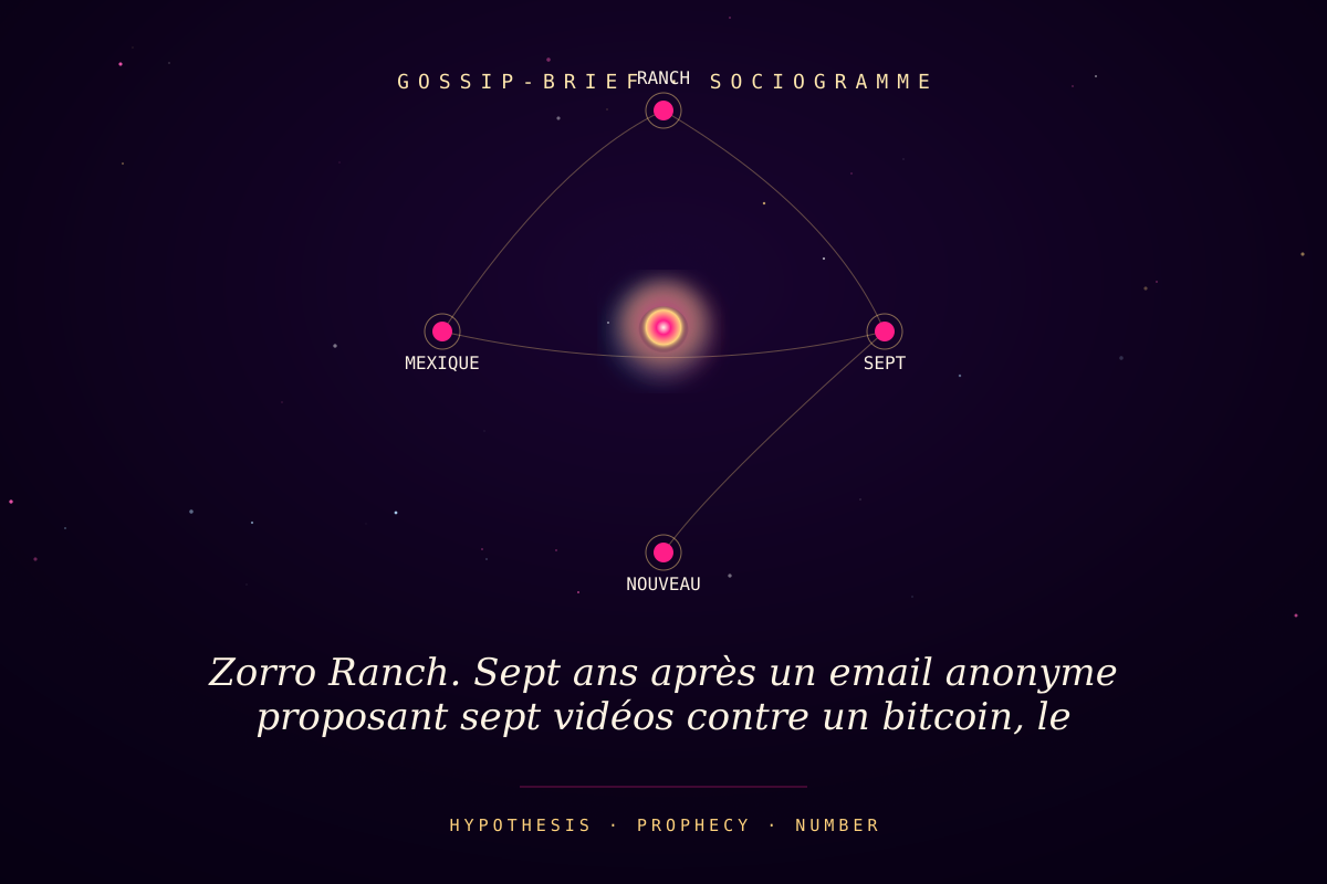 Zorro Ranch. Sept ans après un email anonyme proposant sept vidéos contre un bitcoin, le DOJ du Nouveau-Mexique ouvre en