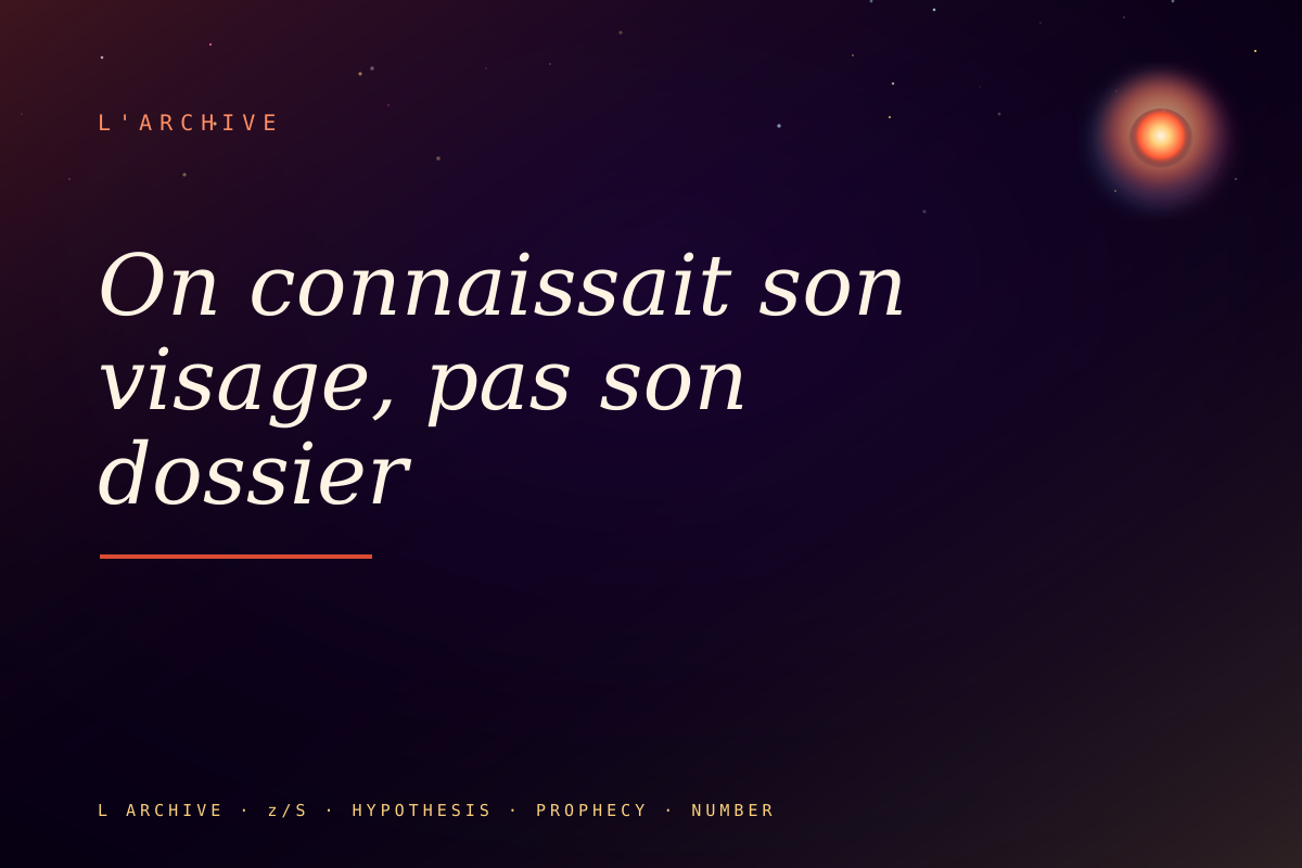 On connaissait son visage, pas son dossier