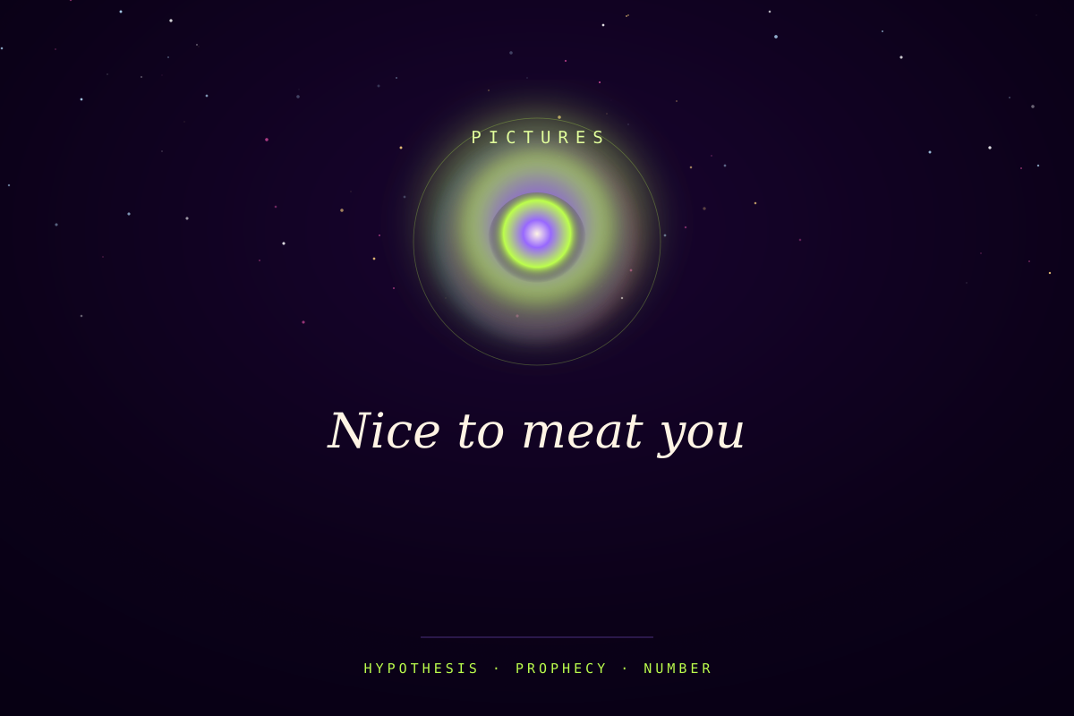 Nice to meat you