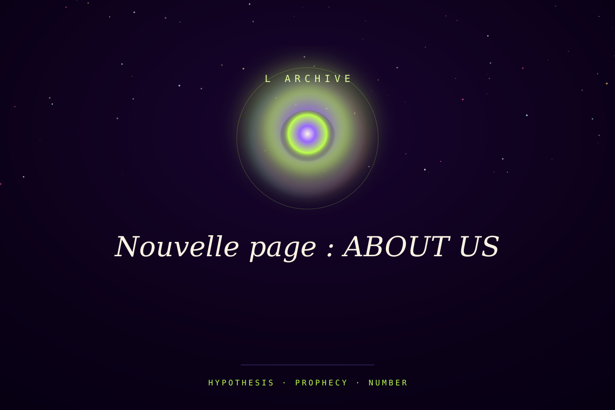 Nouvelle page : ABOUT US