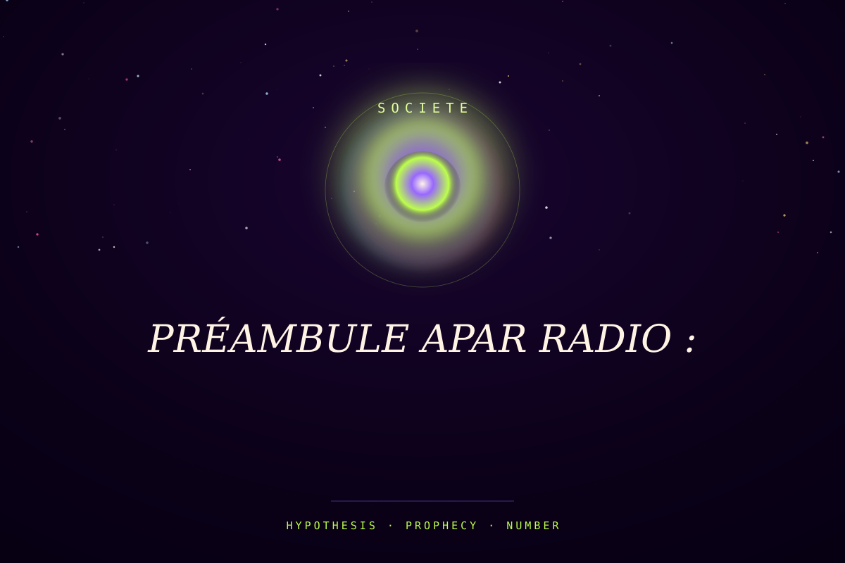PRÉAMBULE APAR RADIO :
