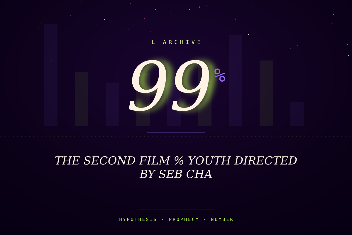 THE SECOND FILM 99% YOUTH DIRECTED BY SEB CHA