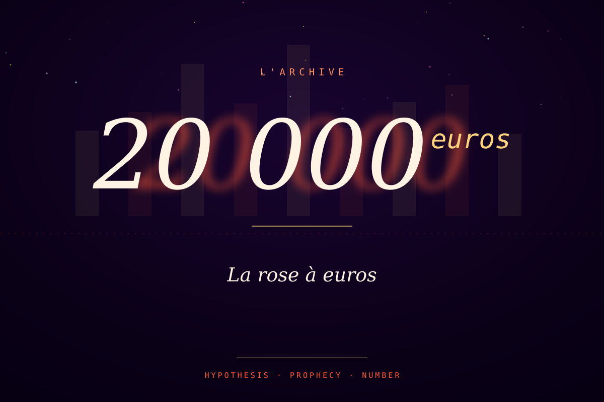 La rose à 20 000 euros