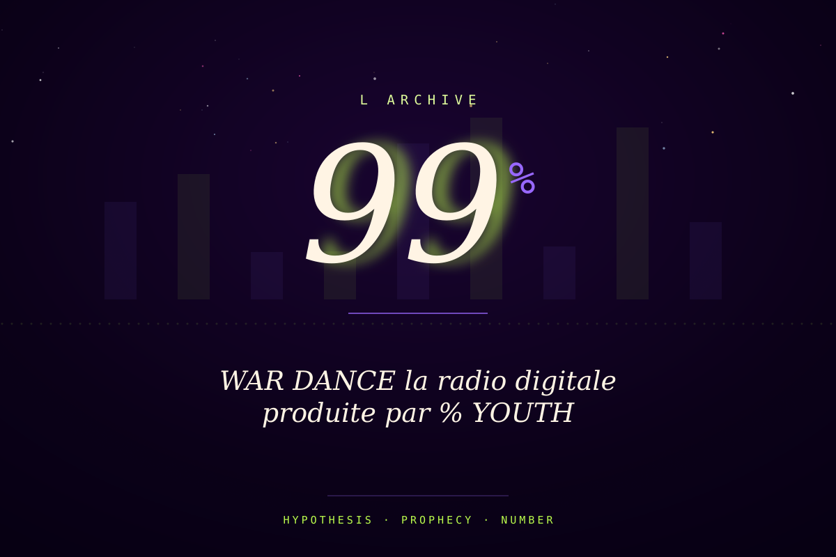 WAR DANCE la radio digitale produite par 99% YOUTH