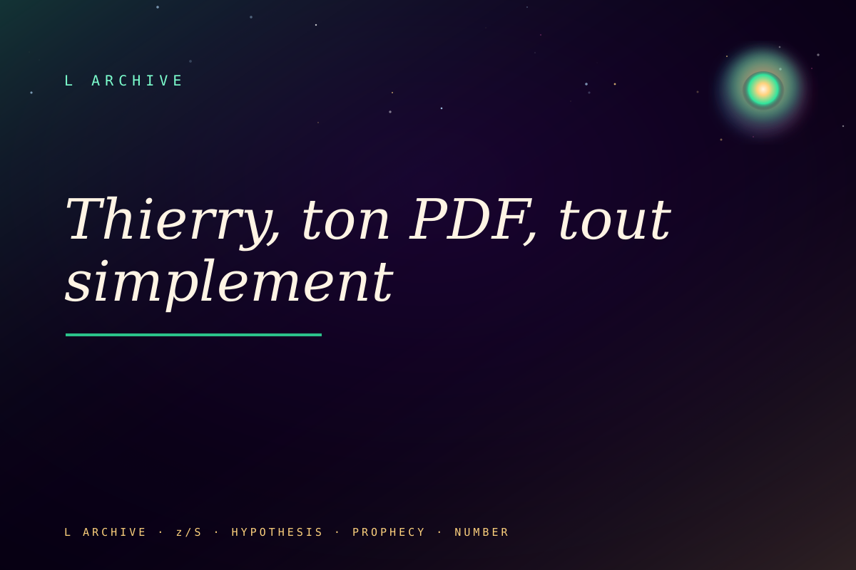 Thierry, ton PDF, tout simplement