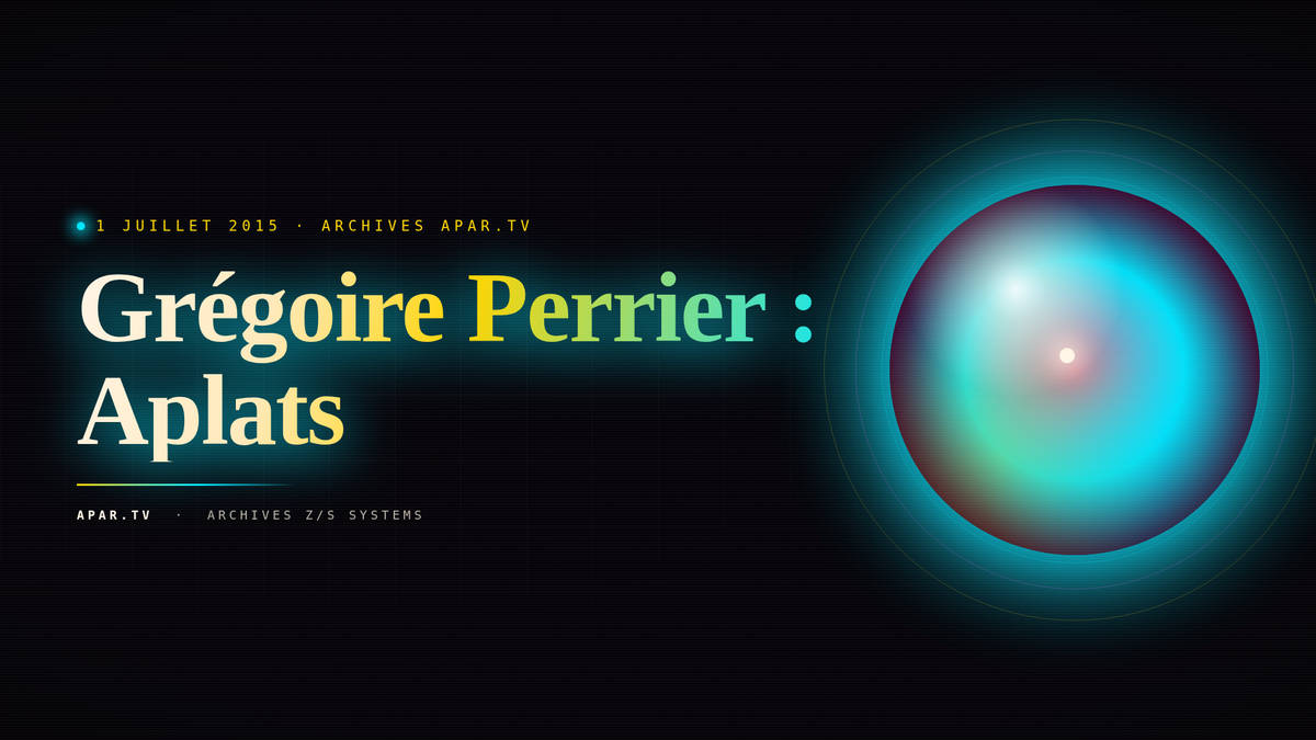 Grégoire Perrier : Aplats
